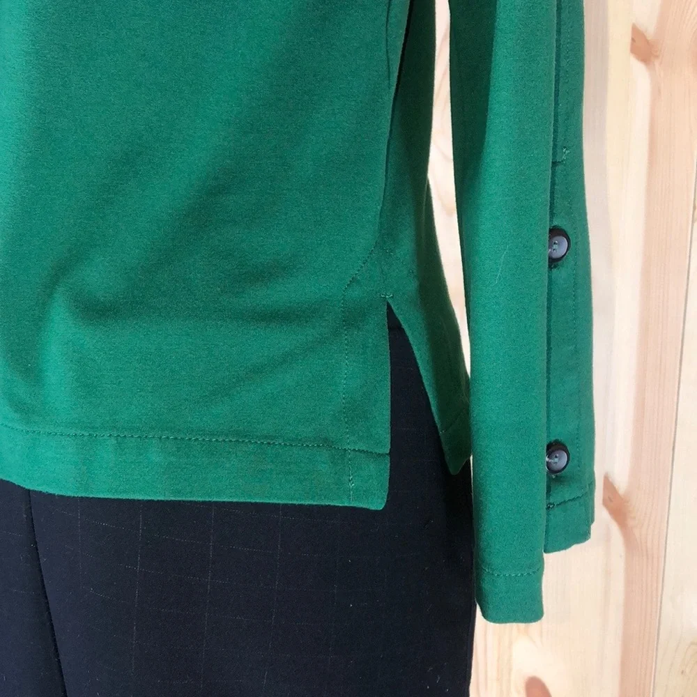 J Jill Top Blouse Womens XSmall Grenn Ponte Round Neck Long Sleeve Knit… - Picture 10 of 16